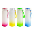 500ML Eco-Friendly Heat Transfer Glass Bottle Tea Infuser Logo Photo Printing Gradient Color Frosted Design Sublimation Blank