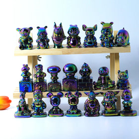 Aura Titanium Obsidian Crystals Wholesale Bulk Healing Stones Spiritual Products Meditation Fengshui Ornaments