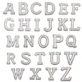 Hot Sale Fashion Iron on Glue Adhesive White Pearl Beaded Rhinestone Letters Make-up Bag DIY Alphabet Applique Patch for Dress