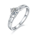 2022 New Design 0.5/1/1.5/2/3/4/5 Carat Fine Jewelry Moissanite 14 K Gold Ring for Ladies Gift