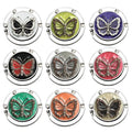 Butterfly Round Shell Folding Handbag Holder Purse Hook Creative Flat Table Edge Hook Bag Accessories