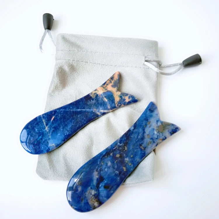 HZ Factory Price Natural Hand Made Sodalite Gua Sha Customized