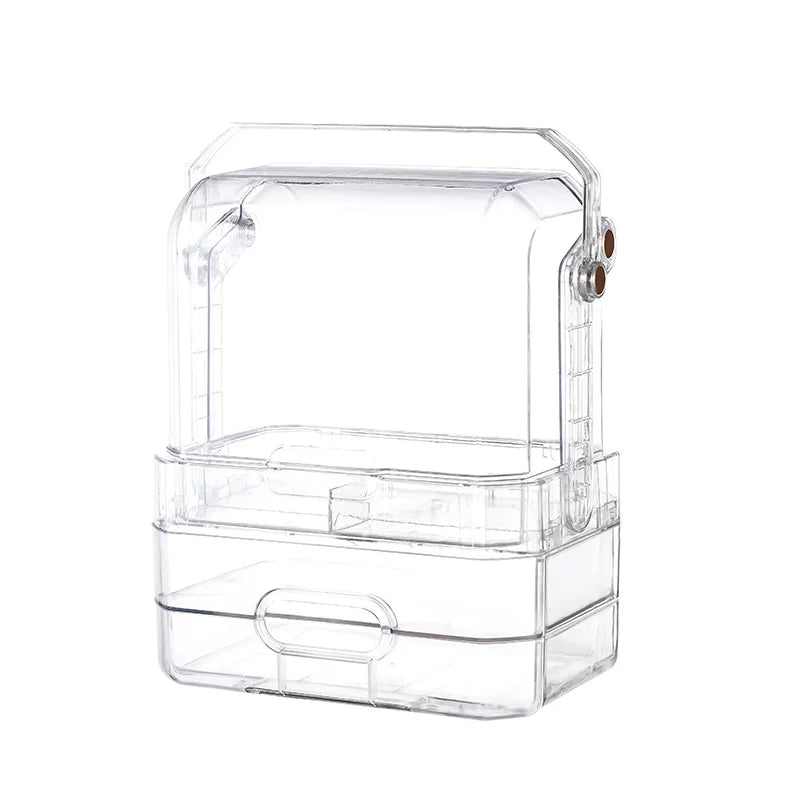 Portable with Drawers Luxurious Plastic Makeup Organizer Storage Box