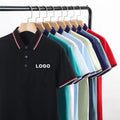 Custom Logo Anti-Wrinkle Solid Knitted Formal Men's Shirt 100% Cotton Short Sleeve Golf Style Bulk Competitive Price