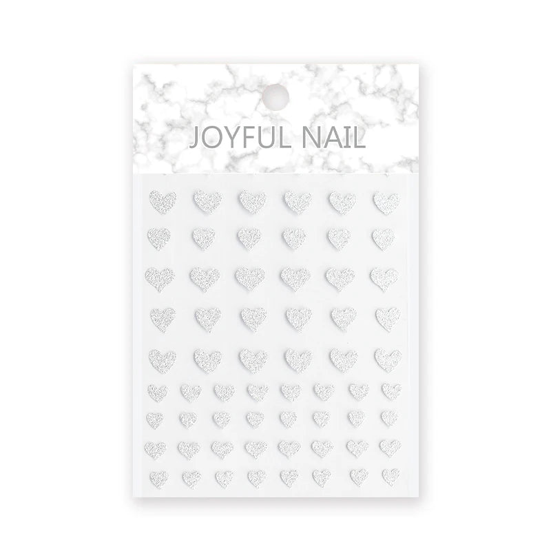 Nail Decor Glitter Star Heart Butterfly DIY Nail Decals Self-Adhesive 3D Sliver Flame Nail Art Sticker