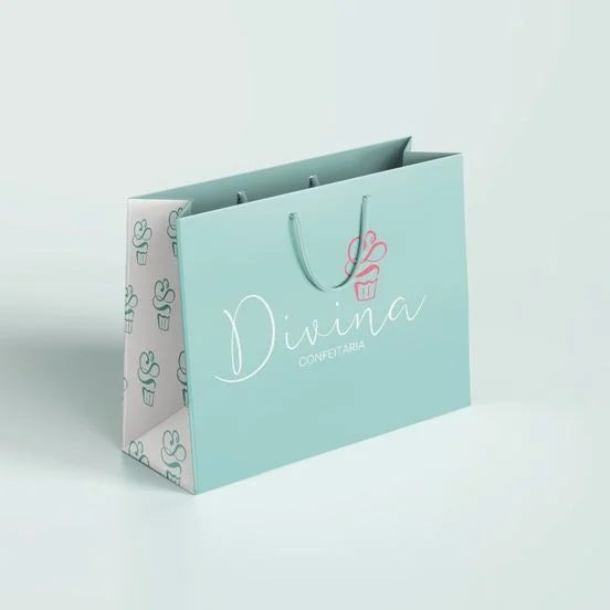 Clothing Brand Cosmetics Skin Care Products Gift Bag Custom logo Light Colored Pattern Printed Paper Bag Ribbon Handle