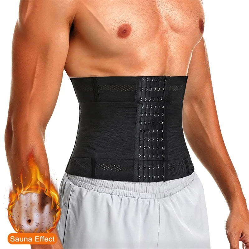 Custom Logo 7 Steel Bones Slim Men Latex Girdle Tummy Control Men Band Waist Trainer Shapewear Body Shaper for Men