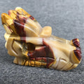 DIY Wholesale Customized the Dragon Skulls Polished Mookaite jasper Crystal Carving Stone Carvings for Fengshui