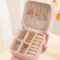 Topjlh Sublimation PU Leather Custom logo on Travel Jewelry Packaging Box Stocked Earrings Jewelry Storage Box Necklace Ring Set