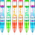 Relaxing Calming Sensory Colorful Hourglass Timer Liquid Motion Toy Cool Pens with Droplet Movement Floating Pen