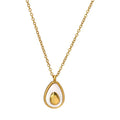 18K PVD Gold Plated Stainless Steel Avocado Necklace for Wedding and Party Natural Shell Women's Fashion Jewelry and Accessories