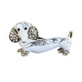 YQ0019 Fashion Animal Dog Brooch White Enamel Dog Brooch Pin
