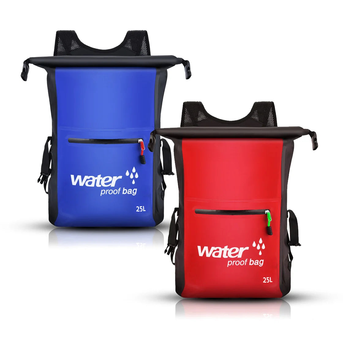 25L Factory Custom Color PVC Foldable Roll Top Motorcycle Dry Bag Waterproof Backpack for Camping Hiking Boating Snorkeling