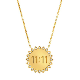 Fashion New Stainless Steel Sun Pendant Necklace 18k Gold Plated Eight-pointed Star Zircon Titanium Steel Jewelry Necklace