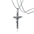 Fashion Stainless Steel Punk Cross Jewelry Vintage Jesus Cross Hip Hop Pendants Necklace for Men
