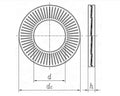 Professional Manufacturer of Fastener DIN25201 Double-sided Washer Safety Lock Washers Self-locking Anti-loose Washers