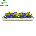 Outdoor Planter 8'' Tall 6-in-1 White Modular Corrugated Metal Raised Garden Bed Kit Planter Box