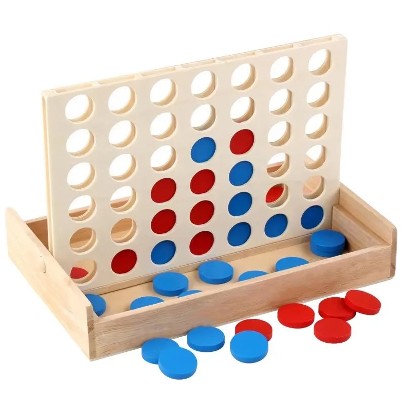 Hot Sale Foldable Outdoor Play Toy for Kids Backyard Educational Game Chess Four to Score Wooden Plastic 4 Connect in a Row Game