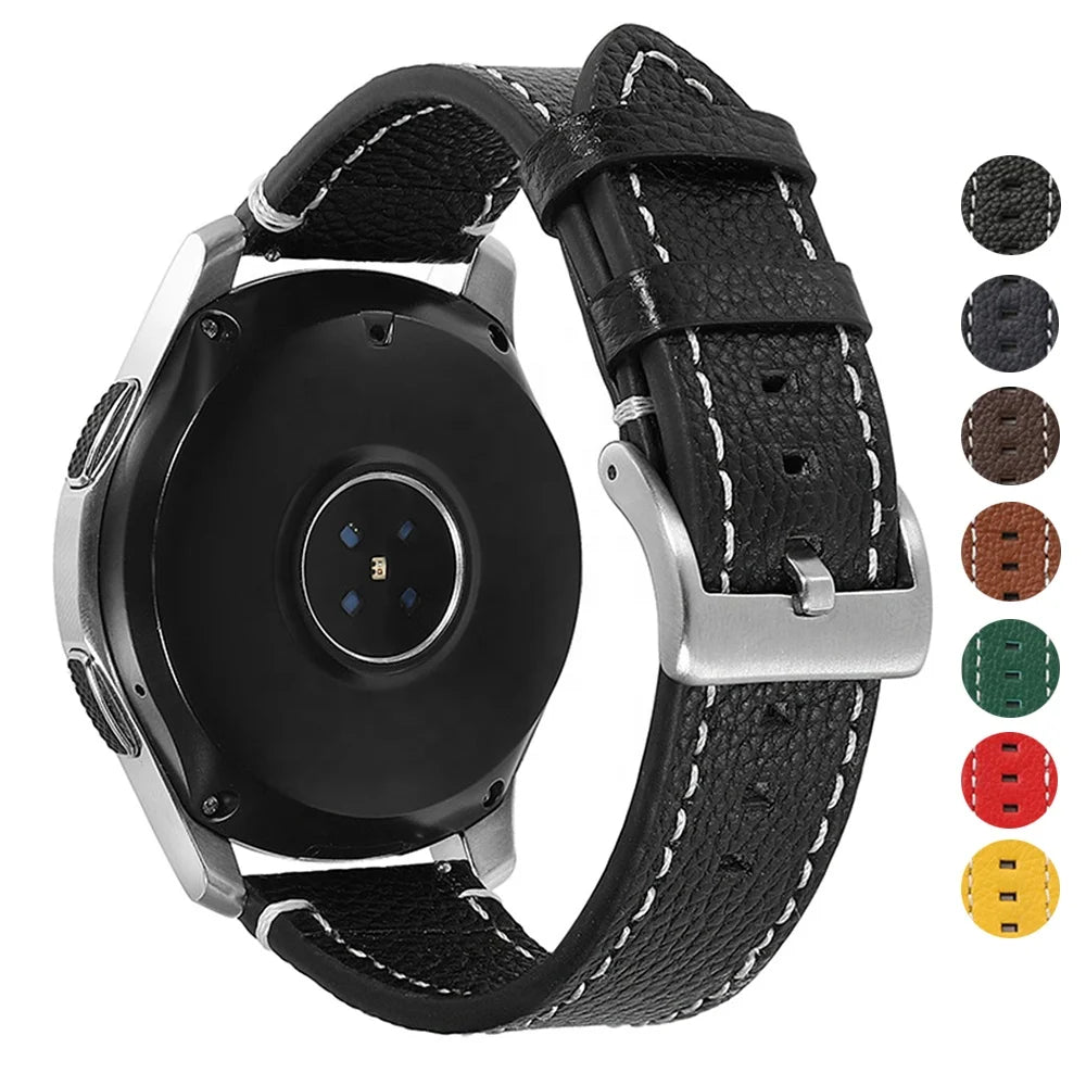 Somiis So204 18-24mm Leather Strap Men Women Quick Release Watch Band for GT/2/2e/Pro