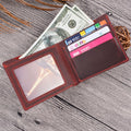 Wholesale Custom Cowhide Short Card Holder Wallet Crazy Horse Genuine Leather Wallets for Men