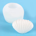 DM488 Sea Shell Candle Moldes Para Velas Conch Scalloped Seashell Epoxy Resin Silicone Mold for Home Decoration