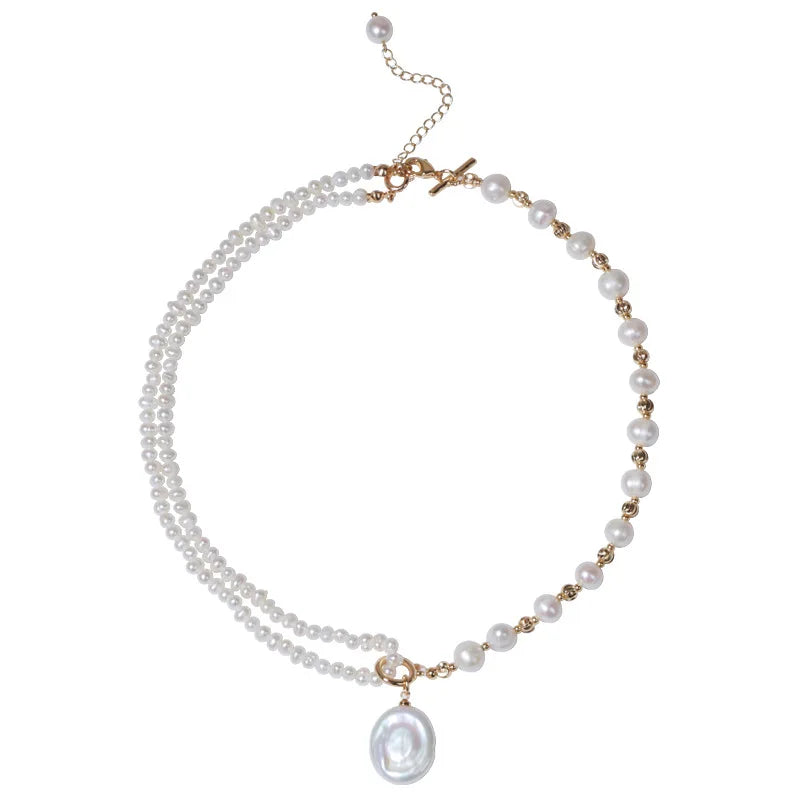 Original Design Aaa Freshwater Baroque Pearl Necklace Bracelet Fresh Water Pearl Necklace Jewelry Multiple Wearing Methods