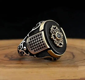 Latest Simple Design New Arrival Trendy Luxury Black Ring Ring for Men
