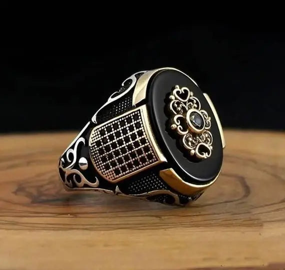 Latest Simple Design New Arrival Trendy Luxury Black Ring Ring for Men