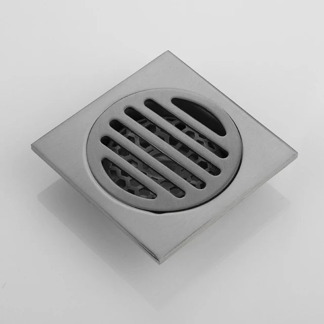 Square Longer Shower Drainer With Removable Grate SUS304 Stainless Steel Anti-odor Rectangle Shower Floor Drain With Catcher