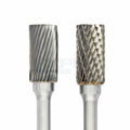 A Type Cylindrical Rotary File Tungsten Carbide Burr with Single Double Cut Tooth 2.35mm 3mm 6mm Shank