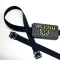 Custom Hot Stamping Gold Silver Logo Lock Seal String Tag Nylon String Plastic Seal Tag Hot Stamping Logo String Tag for Garment