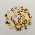 Huiying Wholesale Natural Gemstone Cabochons Yellow Tiger Eye Round 6mm Crystal Healing Crafts