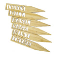 Set of 12 Modern Bamboo Herb Markers-Customizable Size & Design Custom Logo Plant Labels for Indoor/Outdoor Garden Use