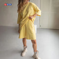 Wholesale Plus Size Women's Clothing Loose Custom Oversized T-shirt and Short Set Multicolor Knitted Two Piece Shorts Set Women