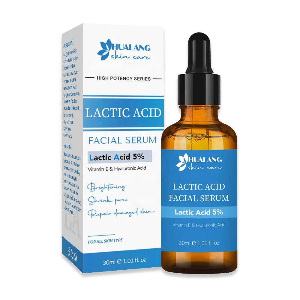 OEM Skin Care Anti-aging Facial Peeling off 5% 10% Lactic Acid Facial Serum