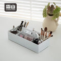 SHIMOYAMA Stationery Remote Control Pens Organizer Handheld PP Cosmetic Household Storage Box Stackable Desktop Storage Unit