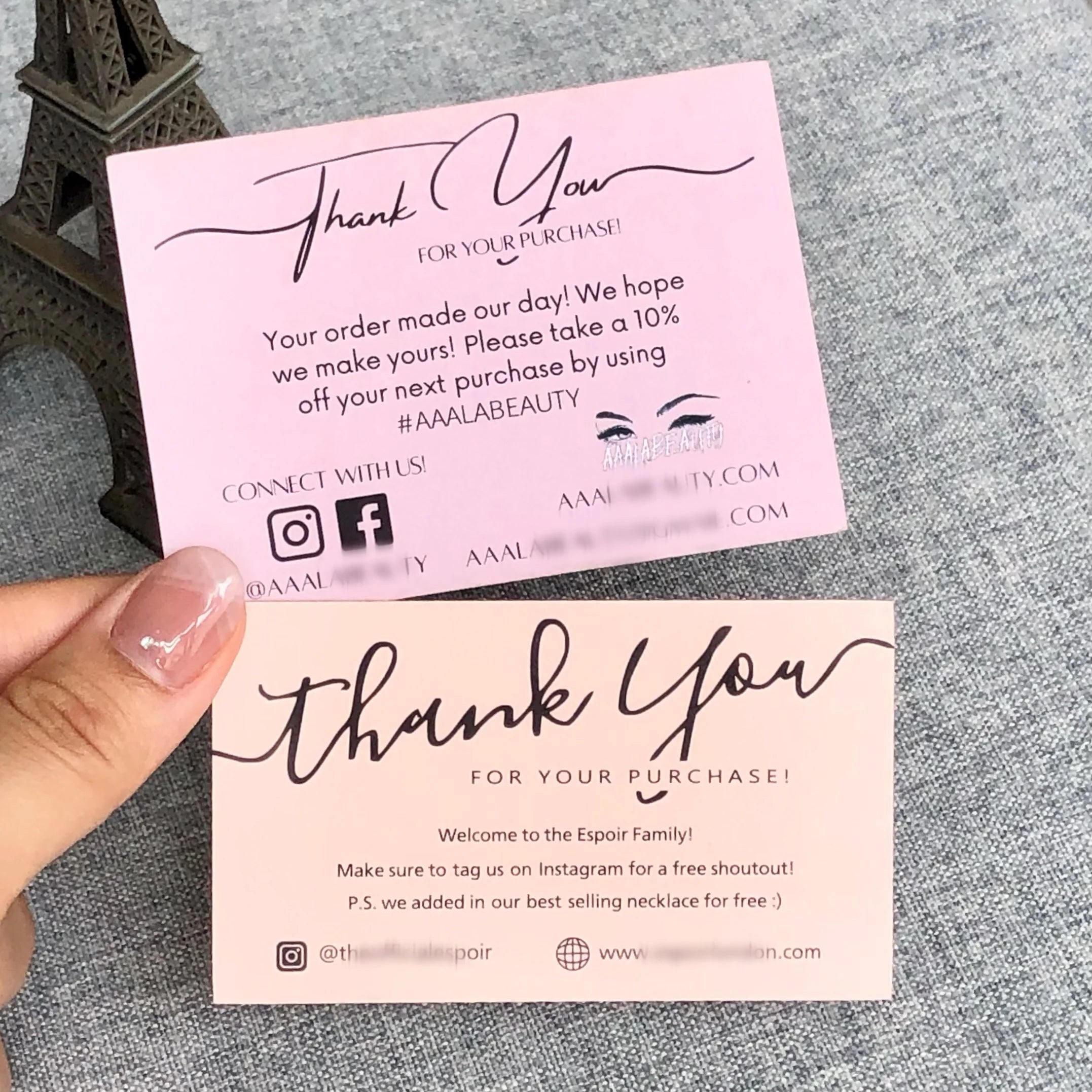 Custom VIP Credit Color Printing Thank You Card Business Hot Stamping Cardboard Paper Gift Loyalty Cards for Business