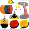 14pcs-set 33sets-ctn Combination Power Scrubber Attachments Case-Enclosed Drill Brush Set Car Carpet Tile Grout Cleaning
