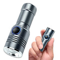 Helius Super Bright Tpye-C Rechargeable Outdoor Super Long Range Household Aluminum Alloy Zoom Digital Display Led Flashlight
