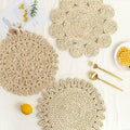 Homeplus Homeplus 2024 New Customized Sun Flower Boho Hand-woven Heat Resistant Corn Husk Table Decor Pads Tea Cup Mat Table Pads