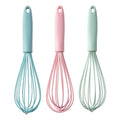 10 Inch Customized Eco-Friendly Manual Silicone Egg Whisk Sauce Beater Stirrer Home Kitchen Tool  Handled Milk Frother