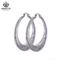 Fashion Gold Plated 925 Sterling Silver Big Chunky Drop Earrings for Women Wedding Gift