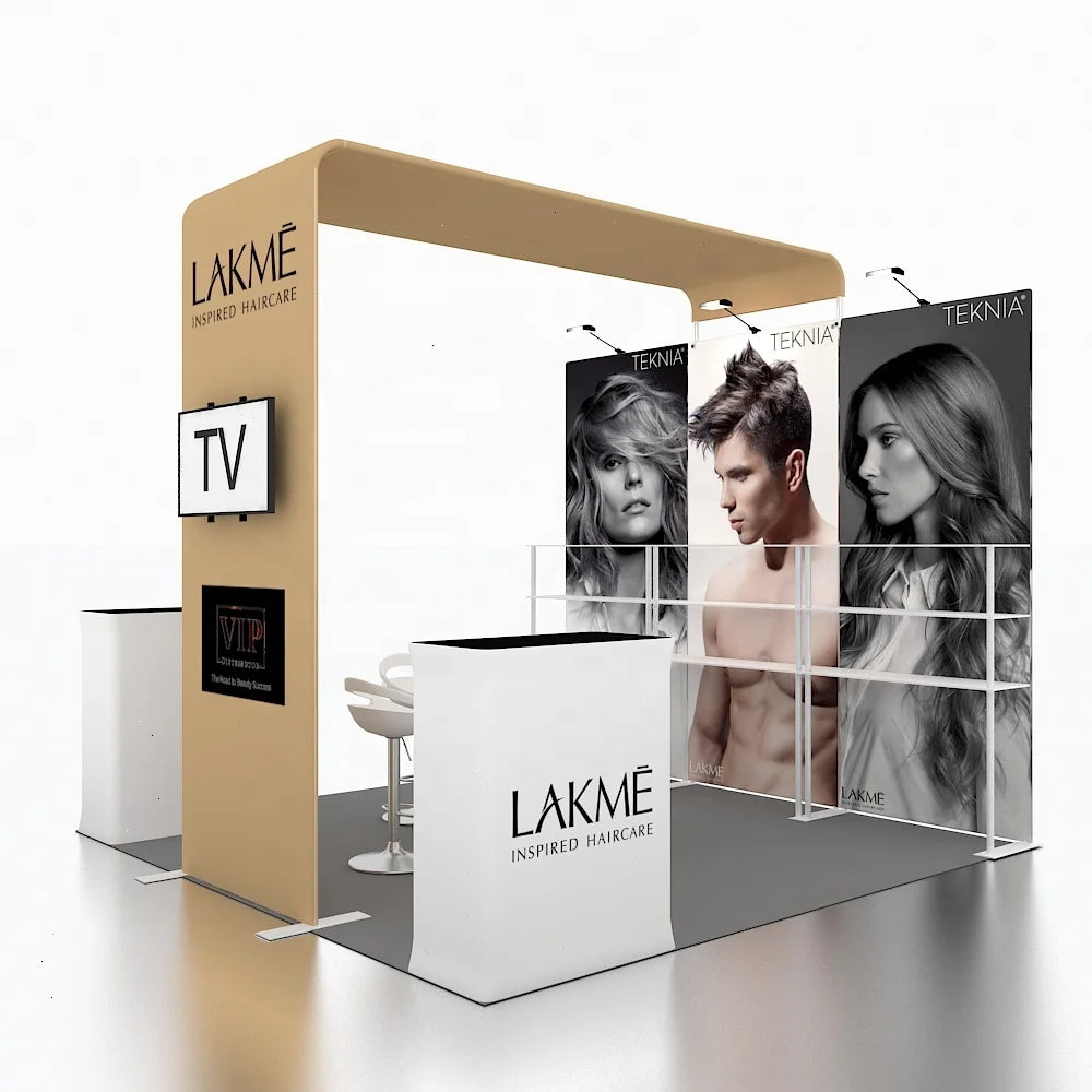 10x10ft Portable Aluminum Exhibition Events Trade Show Shelf Stand Backdrop Display Booth