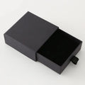 CSMD Wholesale Black Sponges Inside Cardboard Jewelry Packaging Gold logo Print Drawer Type Matte Black Necklace Packaging Boxes