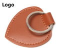 Custom Logo PU Leather Key Holder Simple Business Heart Shaped Car Key Ring with Hanging
