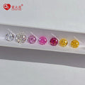 Round Brilliant Cut Simulated Diamond Cz Zircon Stone Crushed Ice Cut Yellow pink Blue Multicolour Synthetic Cubic Zirconia