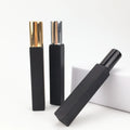 Matte White 10ml Square Borosilicate Glass Perfume Mist Spray Bottle with Gold Silver Black Aluminum Sprayer