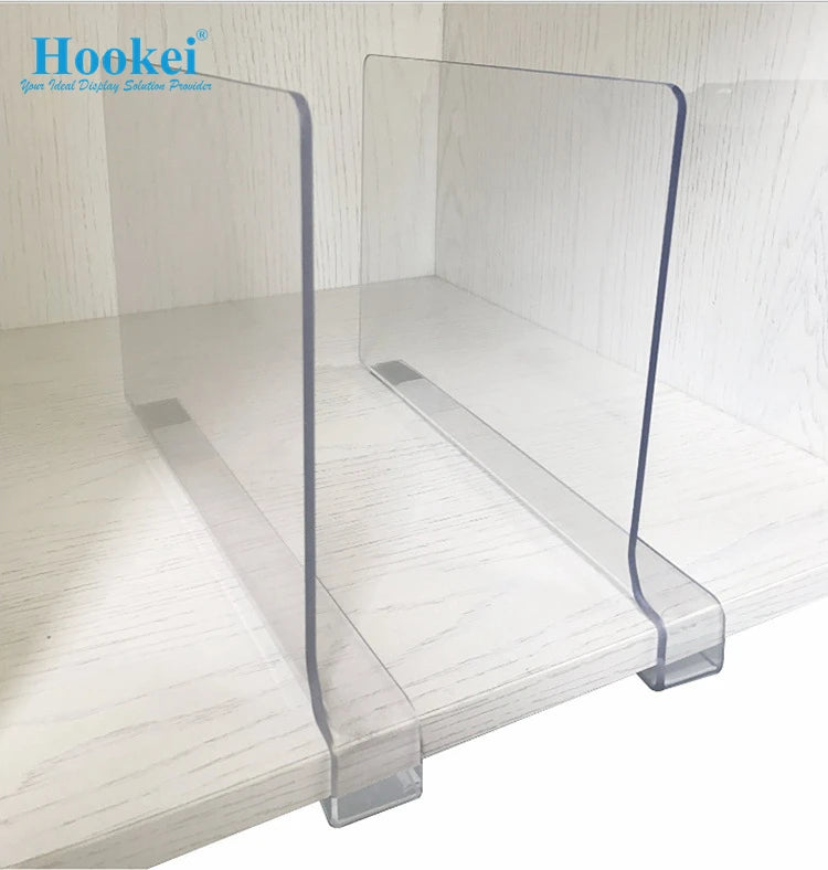 Clear Cabinet Acrylic Closets Separator Shelf Dividers