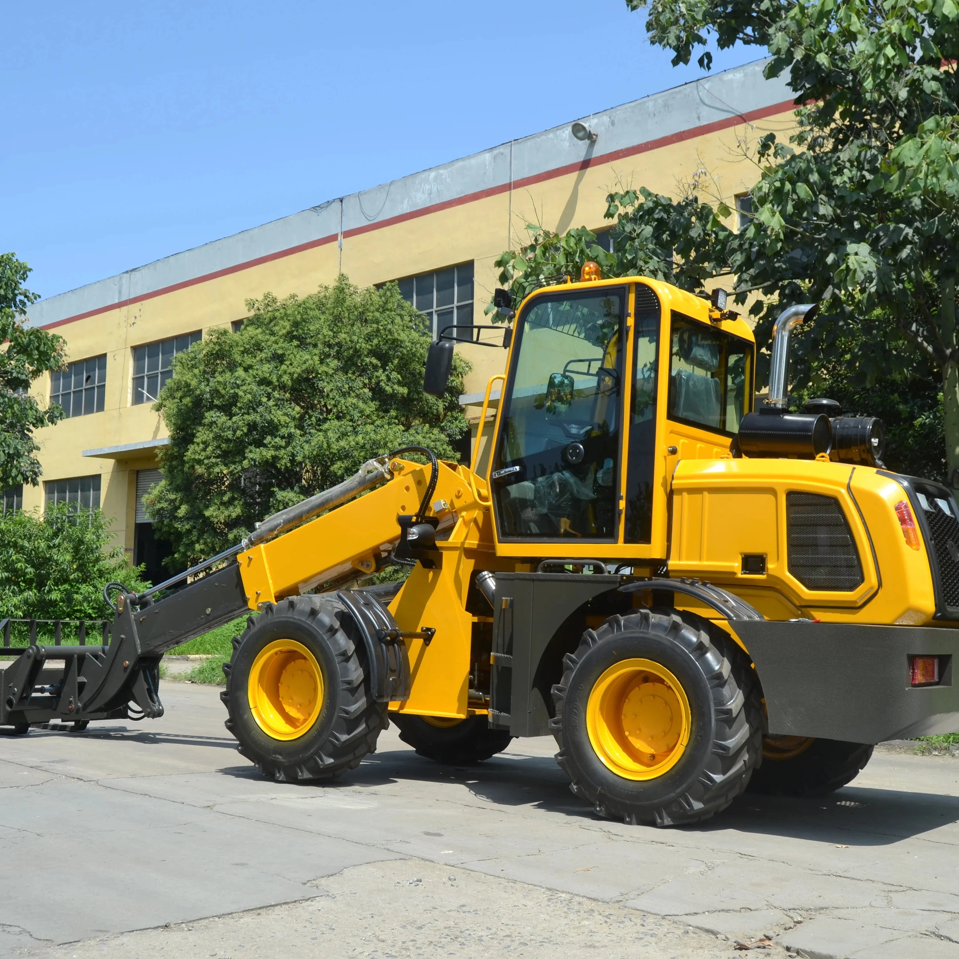 Factory HUAYA 2500 kg 2.5 Ton TL2500 Multi-Attachment Mini Telescopic Wheel Loader Front End diesel Loader with Cab/Euro5