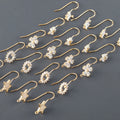 M1141 18K Gold Plated DIY Earring Hooks Delicate Connectors for Women & Girls Jewelry Making 6pcs/Lot Accessory